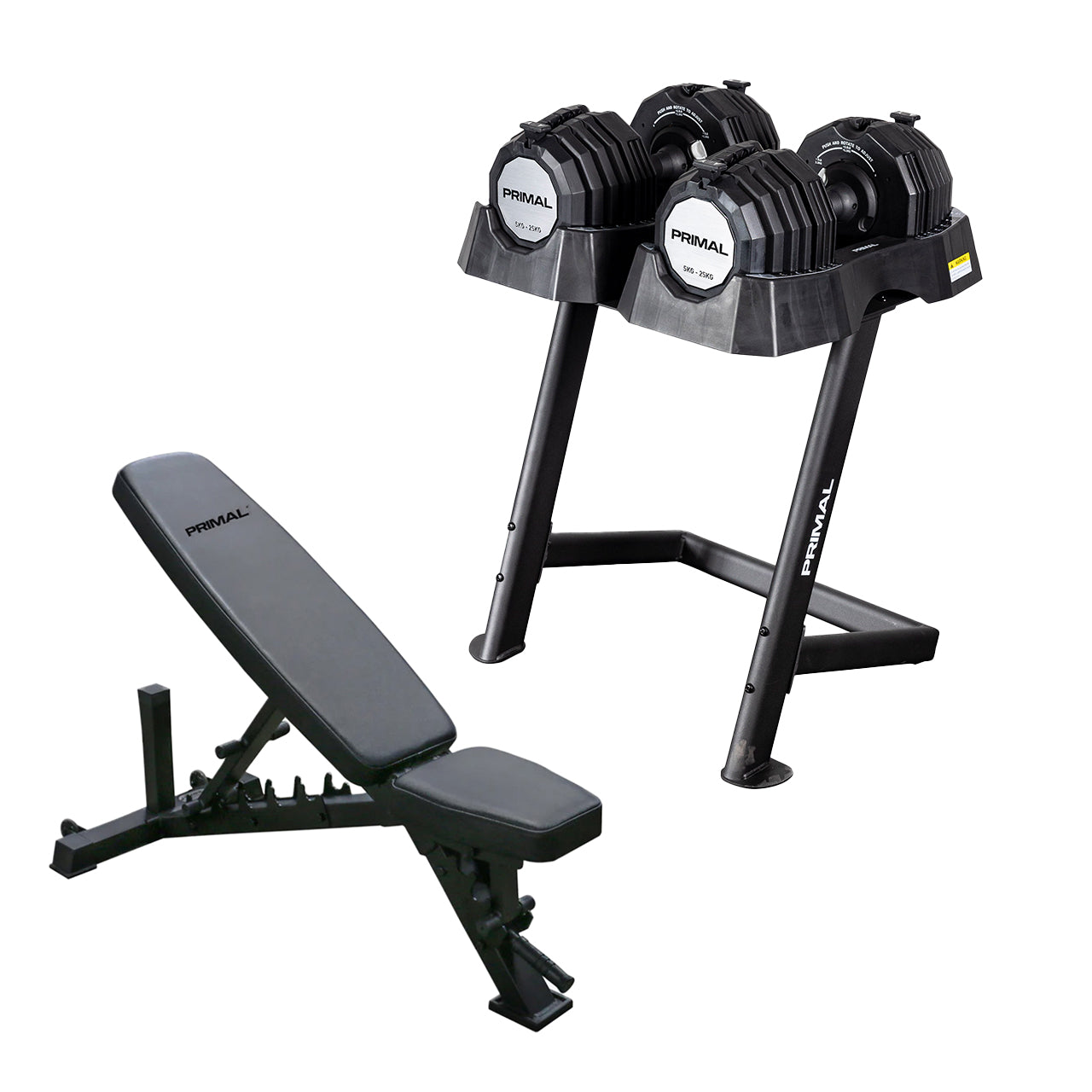 Personal Series 25kg Adjustable Dumbbell & Bench Bundle
