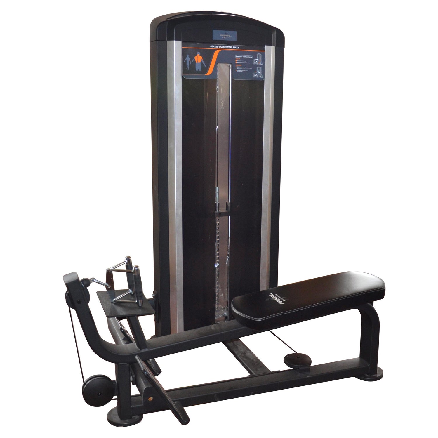 a selectorised cable low row gym machine